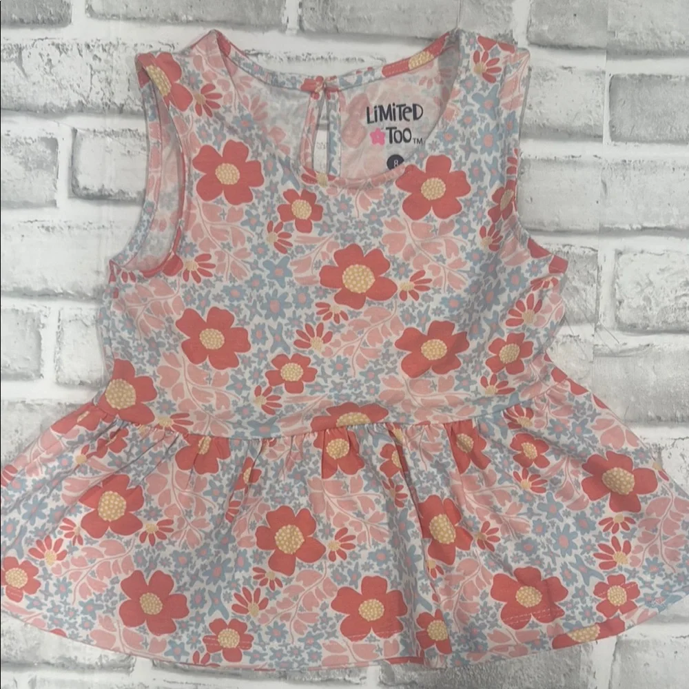 Limited Too Coral Floral Set NWOT
